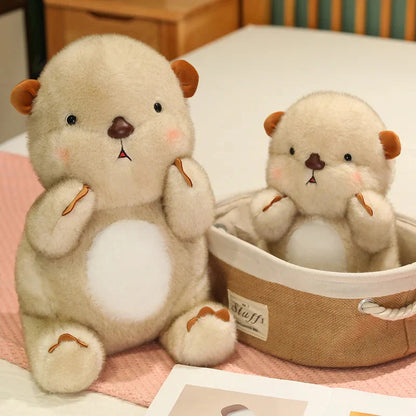 Kawaii Fluffy Blushing Otter Plushie