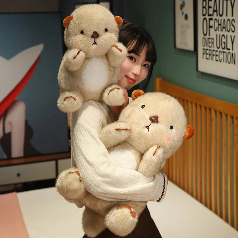 Kawaii Fluffy Blushing Otter Plushie