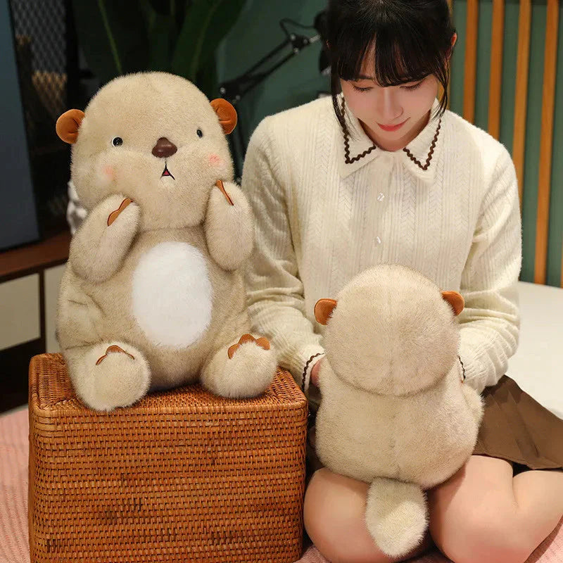 Kawaii Fluffy Blushing Otter Plushie