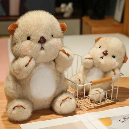 Kawaii Fluffy Blushing Otter Plushie
