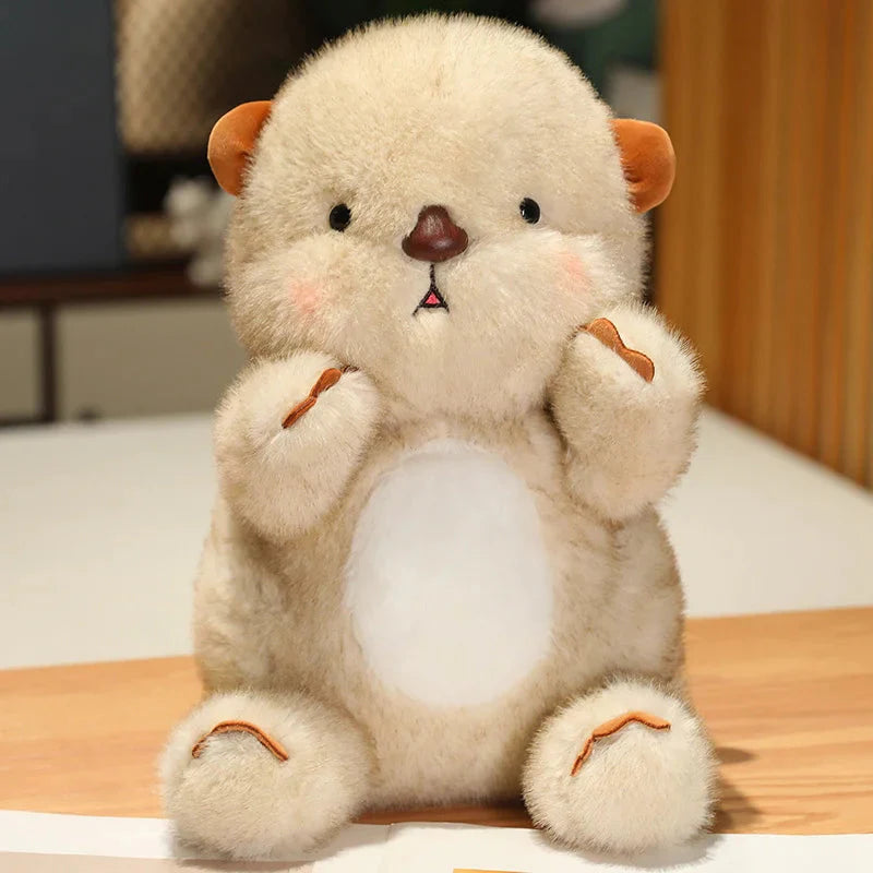 Kawaii Fluffy Blushing Otter Plushie