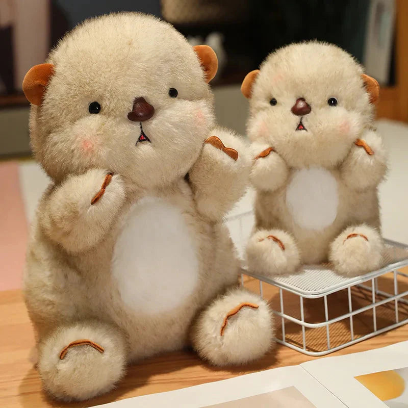 Kawaii Fluffy Blushing Otter Plushie
