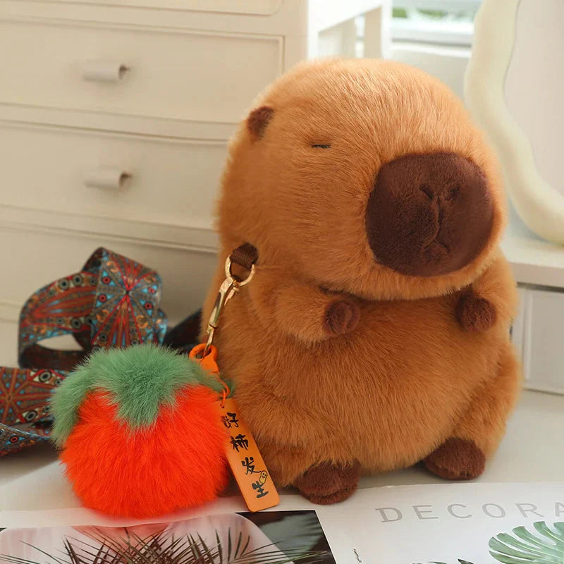 Kawaii Fluffy Capybara Plushies with Strap