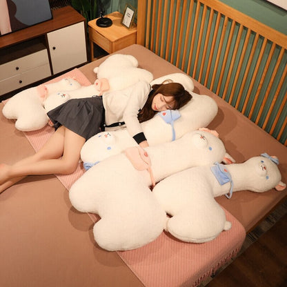 Kawaii Fluffy White Pancake Alpaca Plushie