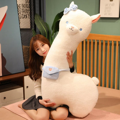 Kawaii Fluffy White Pancake Alpaca Plushie