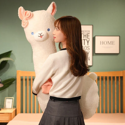 Kawaii Fluffy White Pancake Alpaca Plushie