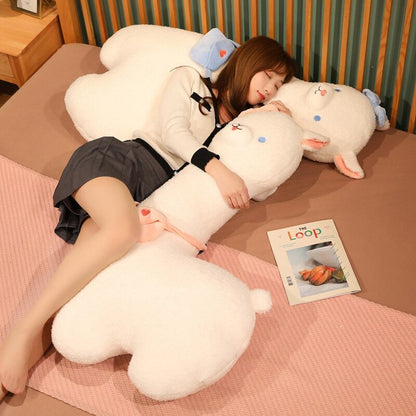 Kawaii Fluffy White Pancake Alpaca Plushie