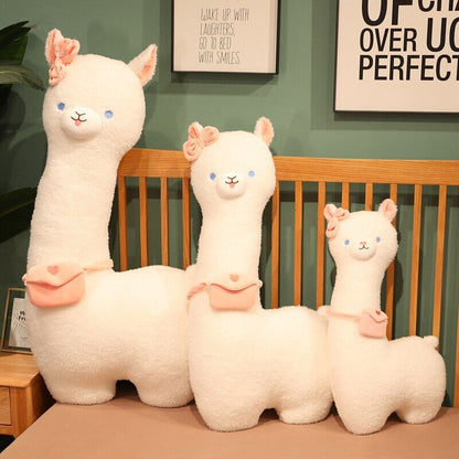 Kawaii Fluffy White Pancake Alpaca Plushie