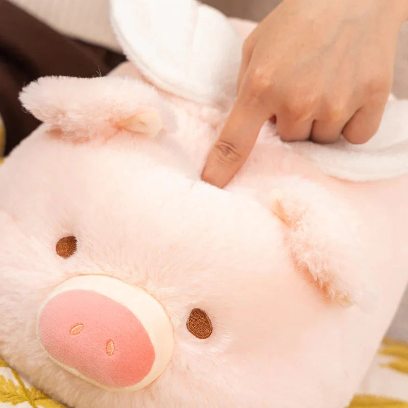Kawaii Flying Angel Pig Plush