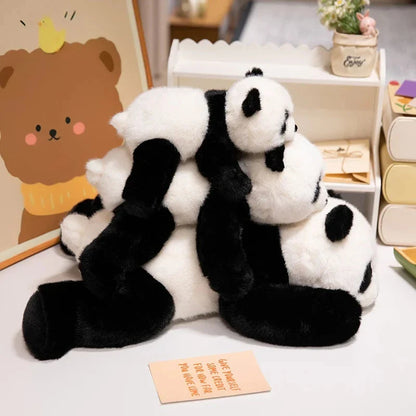 Kawaii Fuzzy Black Brown Panda Plushies