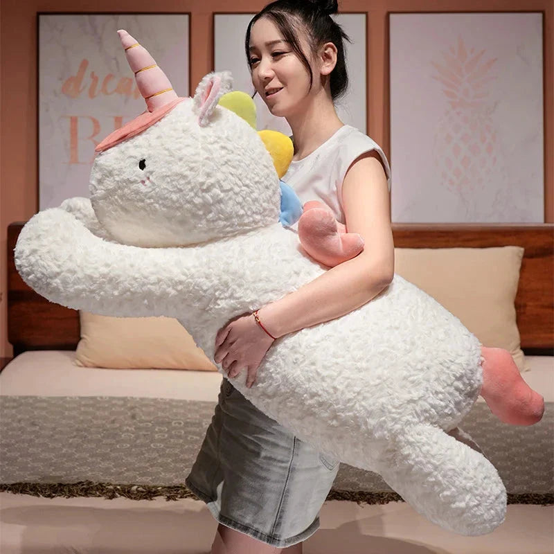 Kawaii Giant Chibi White Unicorn Plushie