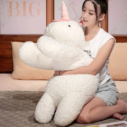 Kawaii Giant Chibi White Unicorn Plushie