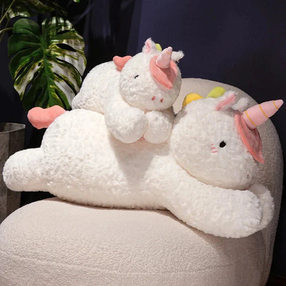 Kawaii Giant Chibi White Unicorn Plushie