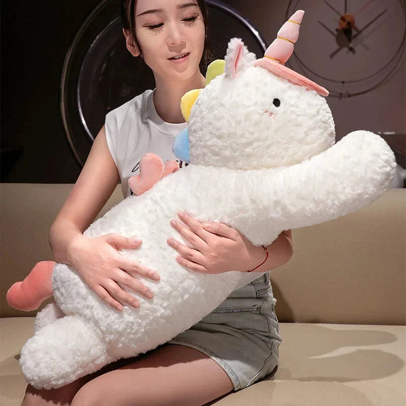 Kawaii Giant Chibi White Unicorn Plushie