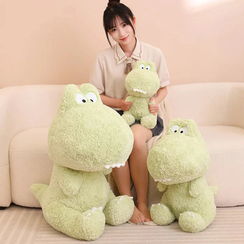 Kawaii Goofy Green Pink Dinosaur Plushies