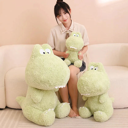 Kawaii Goofy Green Pink Dinosaur Plushies
