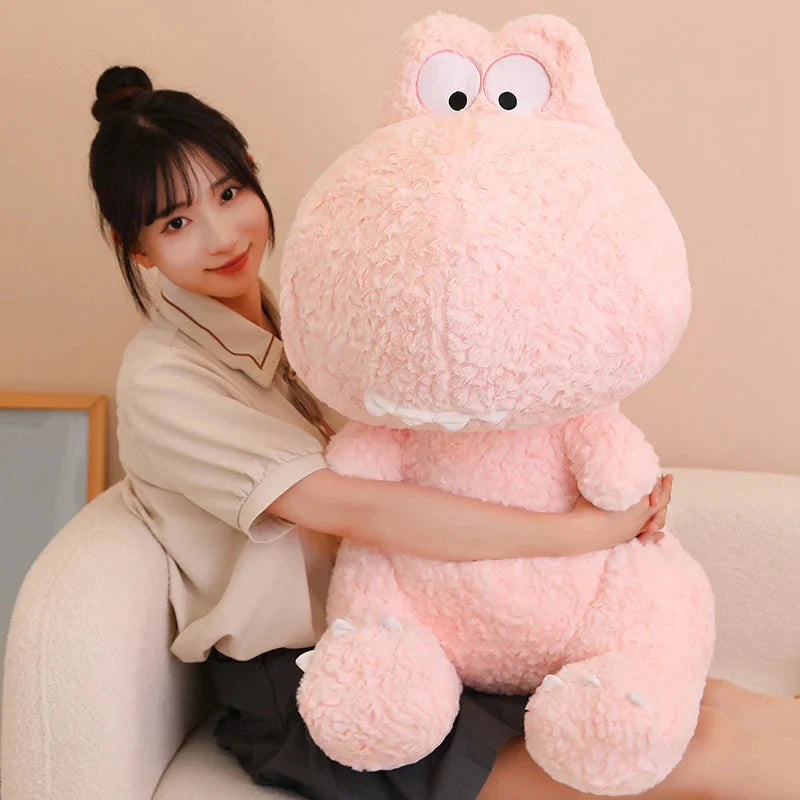 Kawaii Goofy Green Pink Dinosaur Plushies