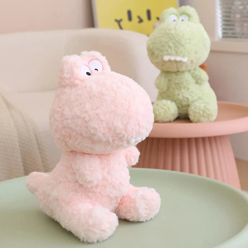 Kawaii Goofy Green Pink Dinosaur Plushies