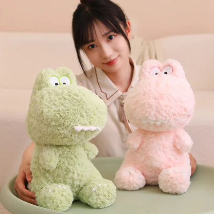 Kawaii Goofy Green Pink Dinosaur Plushies