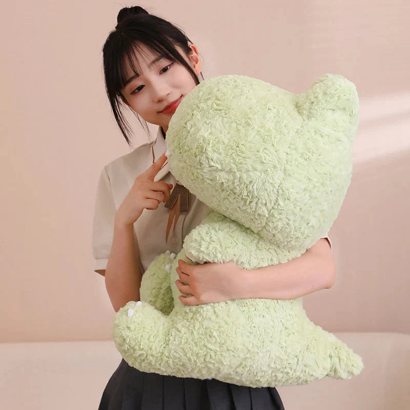 Kawaii Goofy Green Pink Dinosaur Plushies