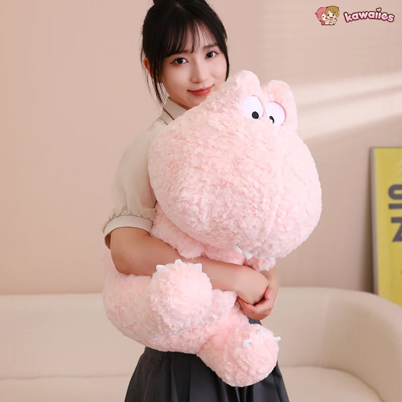 Kawaii Goofy Green Pink Dinosaur Plushies