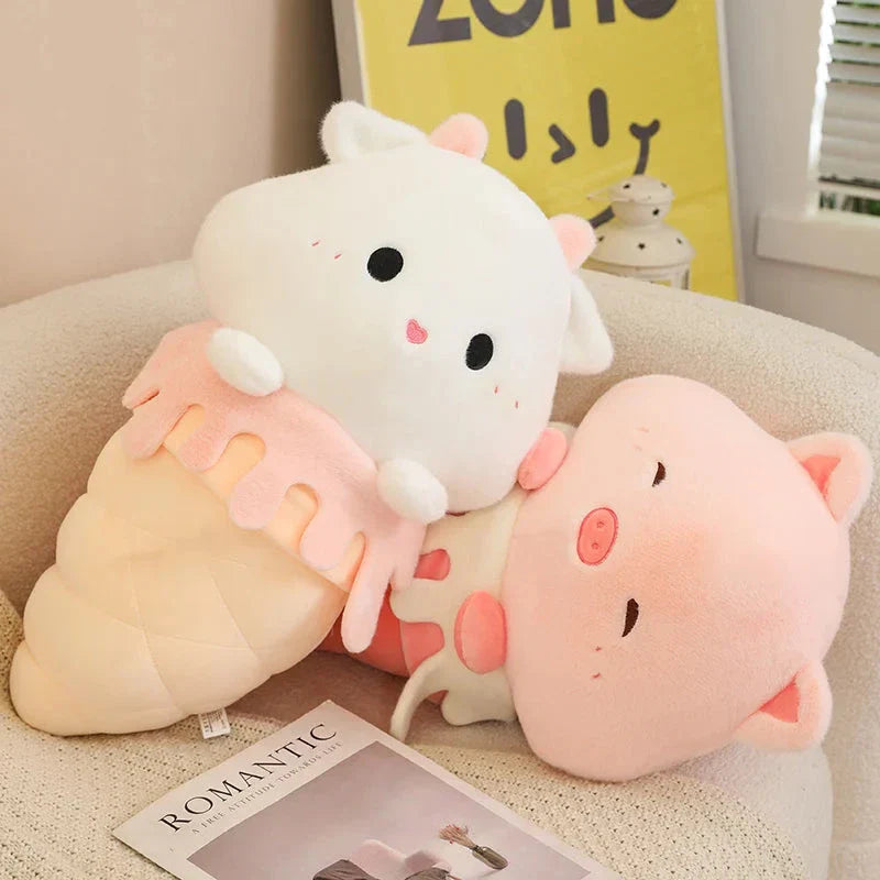 Kawaii Ice Cream Pig Capybara Chick Sheep Plushie