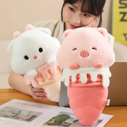 Kawaii Ice Cream Pig Capybara Chick Sheep Plushie