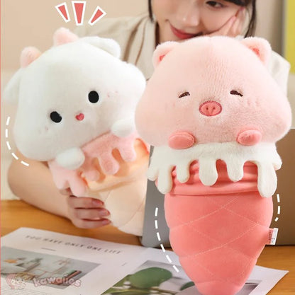 Kawaii Ice Cream Pig Capybara Chick Sheep Plushie