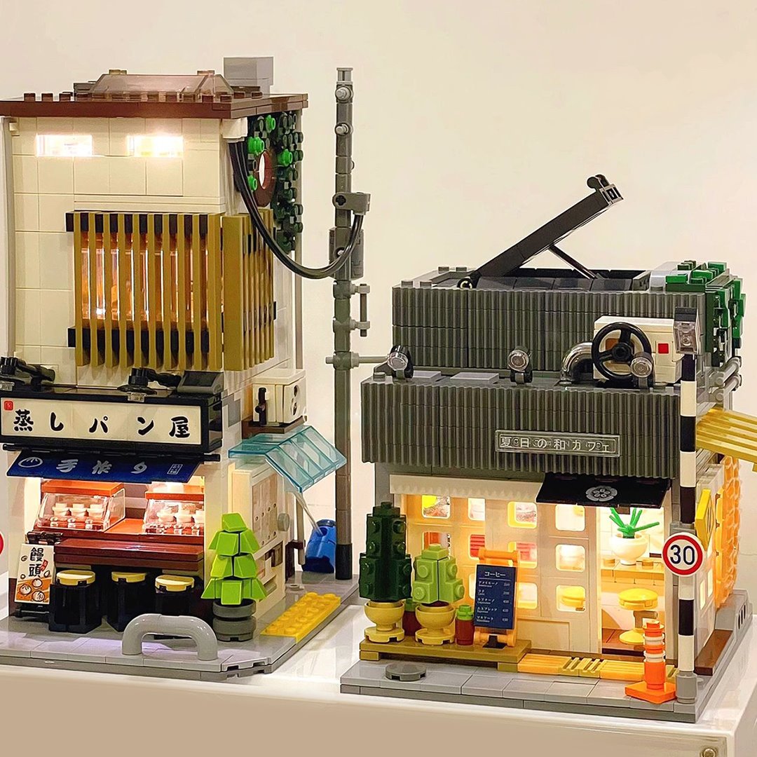 Kawaii Japanese Coffee Store Building Set