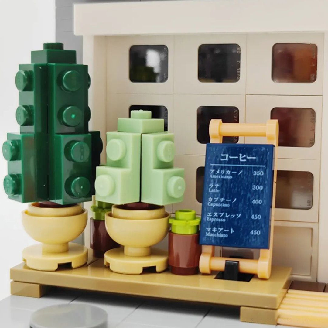 Kawaii Japanese Coffee Store Building Set