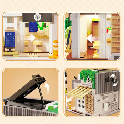 Kawaii Japanese Coffee Store Building Set