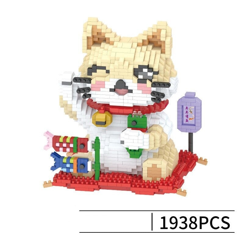 Kawaii Lucky Fortune Cat Nano Building Sets