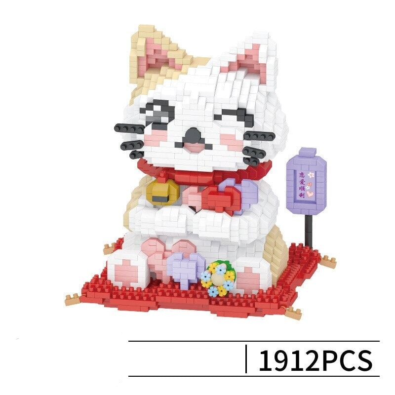 Kawaii Lucky Fortune Cat Nano Building Sets