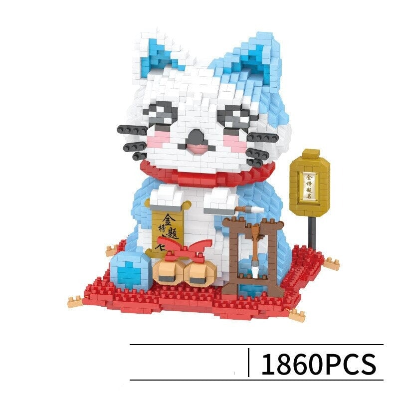 Kawaii Lucky Fortune Cat Nano Building Sets