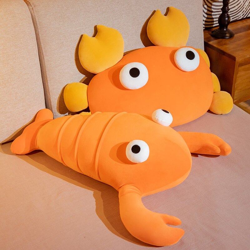 Kawaii Orange Crab & Lobster Plushie