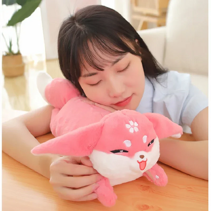 Kawaii Pink Fox Sakura Plushie