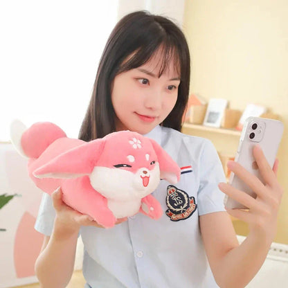 Kawaii Pink Fox Sakura Plushie