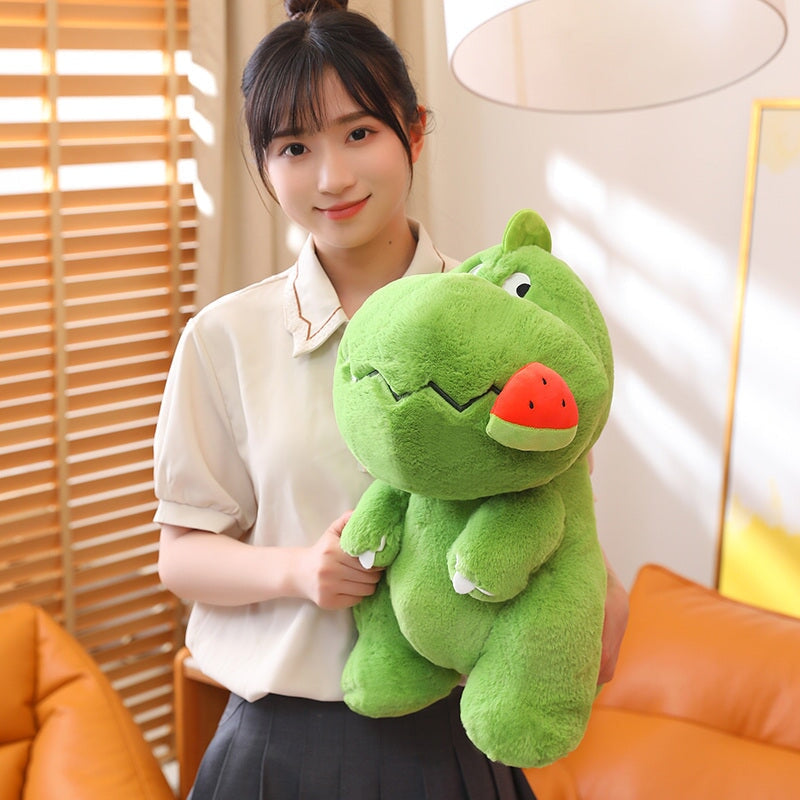 Kawaii Pink Green Fluffy Dinosaur Plushies