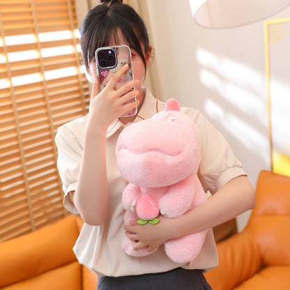 Kawaii Pink Green Fluffy Dinosaur Plushies