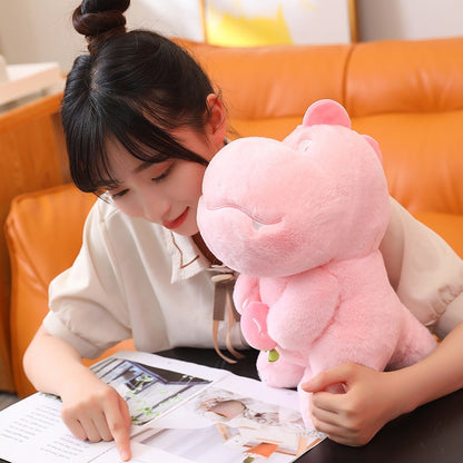 Kawaii Pink Green Fluffy Dinosaur Plushies