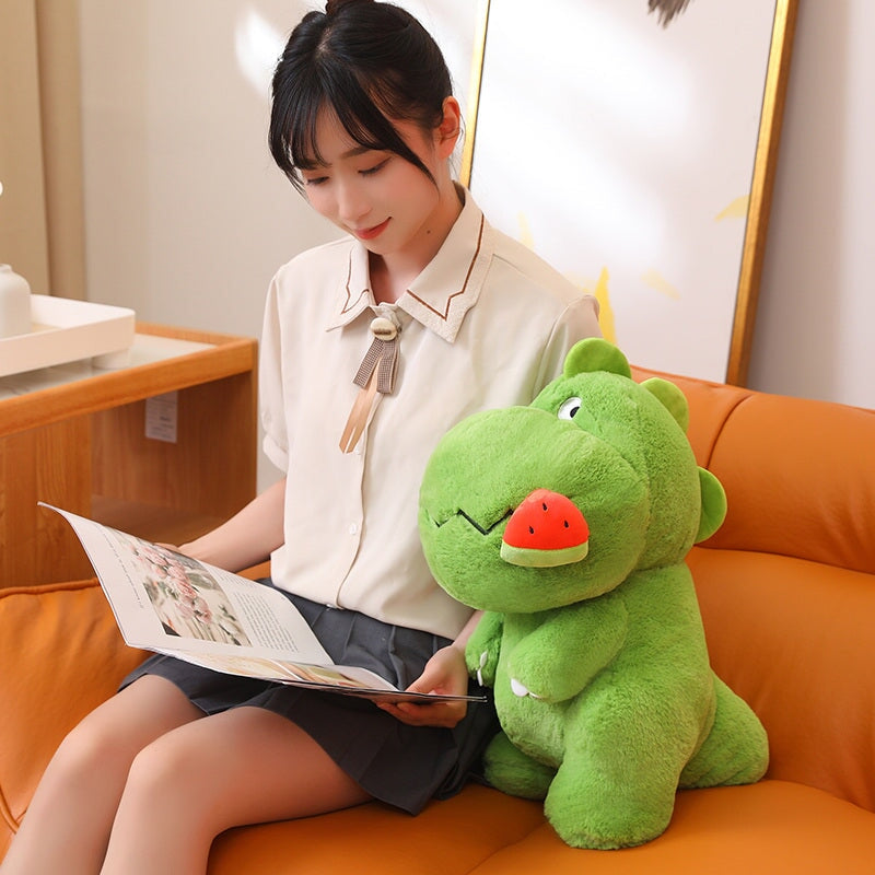 Kawaii Pink Green Fluffy Dinosaur Plushies