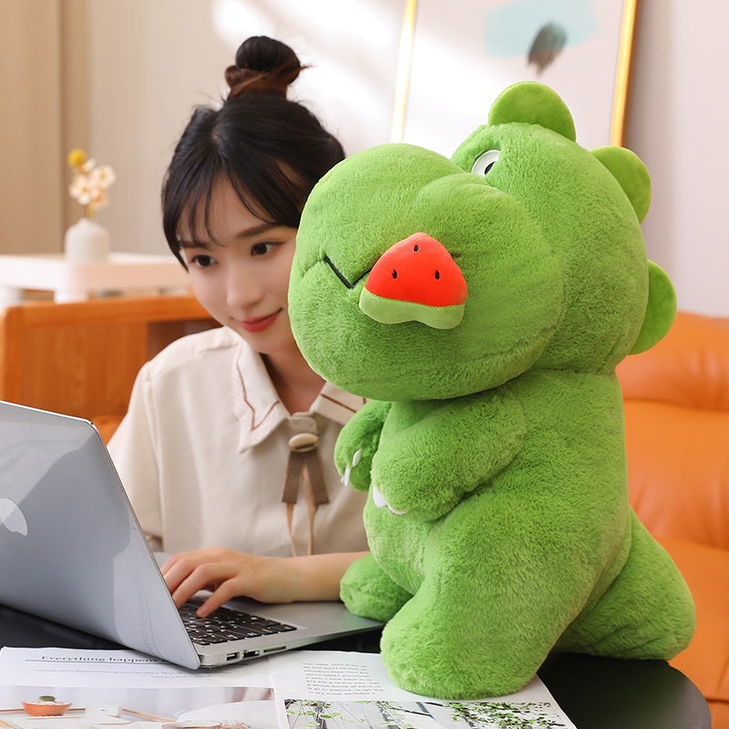 Kawaii Pink Green Fluffy Dinosaur Plushies