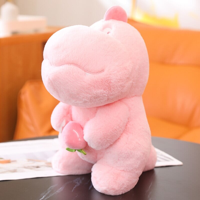Kawaii Pink Green Fluffy Dinosaur Plushies