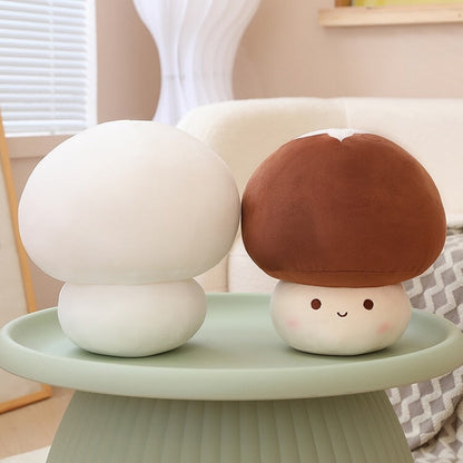 Kawaii Red Brown White Mushroom Plushie Family