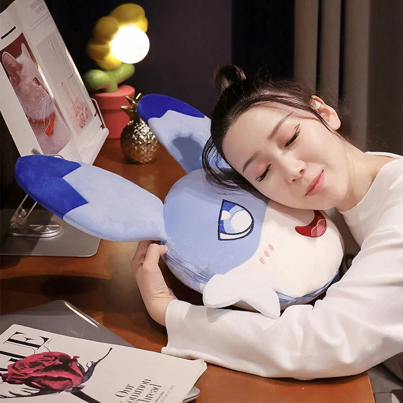 Kawaii Sofi Blue Dragon Pillow Blanket Plushie Combo