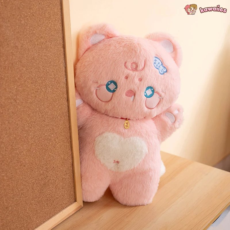 Kawaii Starry Fluffy Cat Heart Plushies