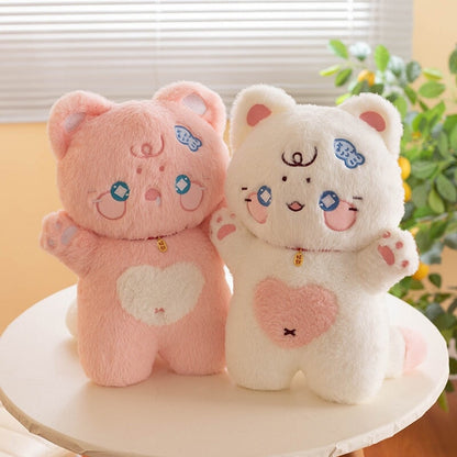 Kawaii Starry Fluffy Cat Heart Plushies