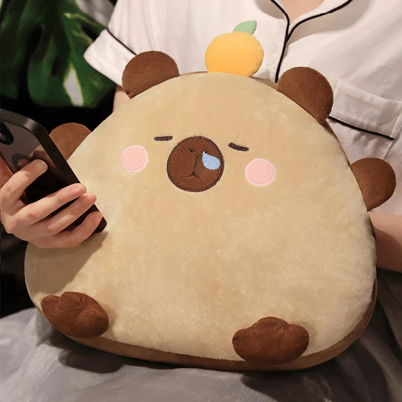 Kawaii Triangle Capybara Plush Pillows With Blanket