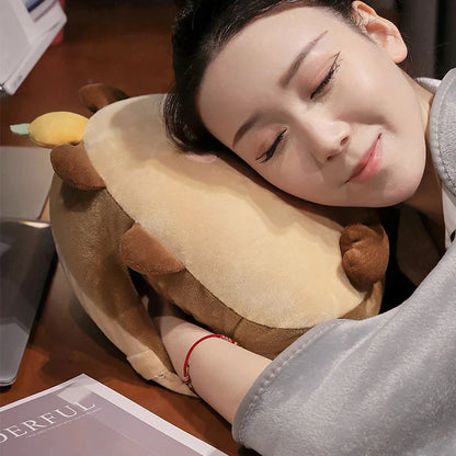 Kawaii Triangle Capybara Plush Pillows With Blanket