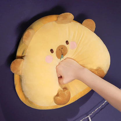 Kawaii Triangle Capybara Plush Pillows With Blanket